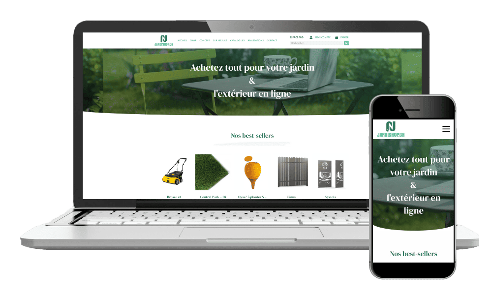 Realisation site e-commerce pour les paysagistes, c'est un site interner pour paysagistes.